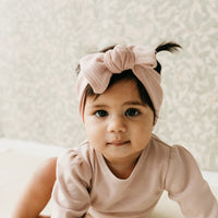 Organic Cotton Modal Headband - Dusky Rose Childrens Headband from Jamie Kay USA