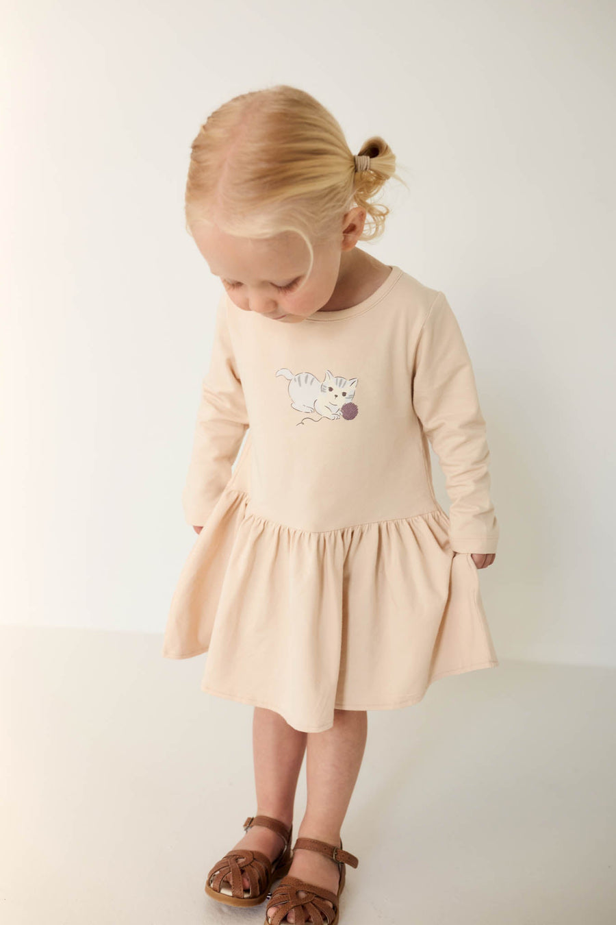 Organic Cotton Paloma Dress - Shell Childrens Dress from Jamie Kay USA