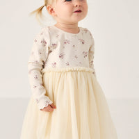 Anna Tulle Dress - Lauren Floral Tofu Childrens Dress from Jamie Kay USA