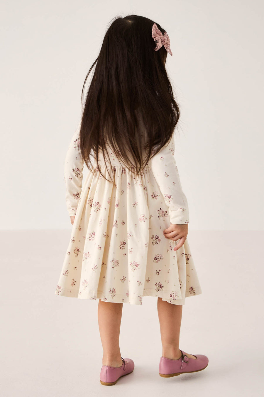 Organic Cotton Tallulah Dress - Lauren Floral Tofu Childrens Dress from Jamie Kay USA