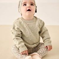 Dotty Knitted Jumper - Honeydew Childrens Jumper from Jamie Kay USA