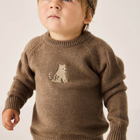 Ethan Jumper - Cub Marle Leopard Childrens Jumper from Jamie Kay USA