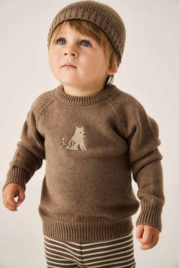 Ethan Jumper - Cub Marle Leopard Childrens Jumper from Jamie Kay USA