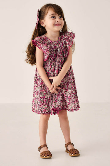 Organic Cotton Gabrielle Dress - Garden Print Childrens Dress from Jamie Kay USA