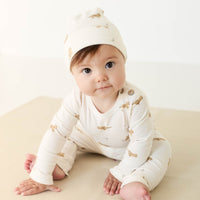 Organic Cotton Knot Beanie - Lenny Leopard Cloud Childrens Hat from Jamie Kay USA