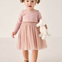 Anna Tulle Dress - Powder Pink Childrens Dress from Jamie Kay USA