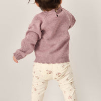 Audrey Knitted Jumper - Dreamy Pink Marle Childrens Knitwear from Jamie Kay USA