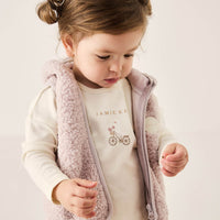Pima Cotton Marley Long Sleeve Top - Gilly Parchment Childrens Top from Jamie Kay USA