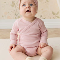 Organic Cotton Modal Marina Long Sleeve Bodysuit - Trinket Childrens Bodysuit from Jamie Kay USA
