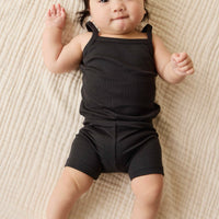 Organic Cotton Modal Elisa Bike Short - Ebony Childrens Short from Jamie Kay USA