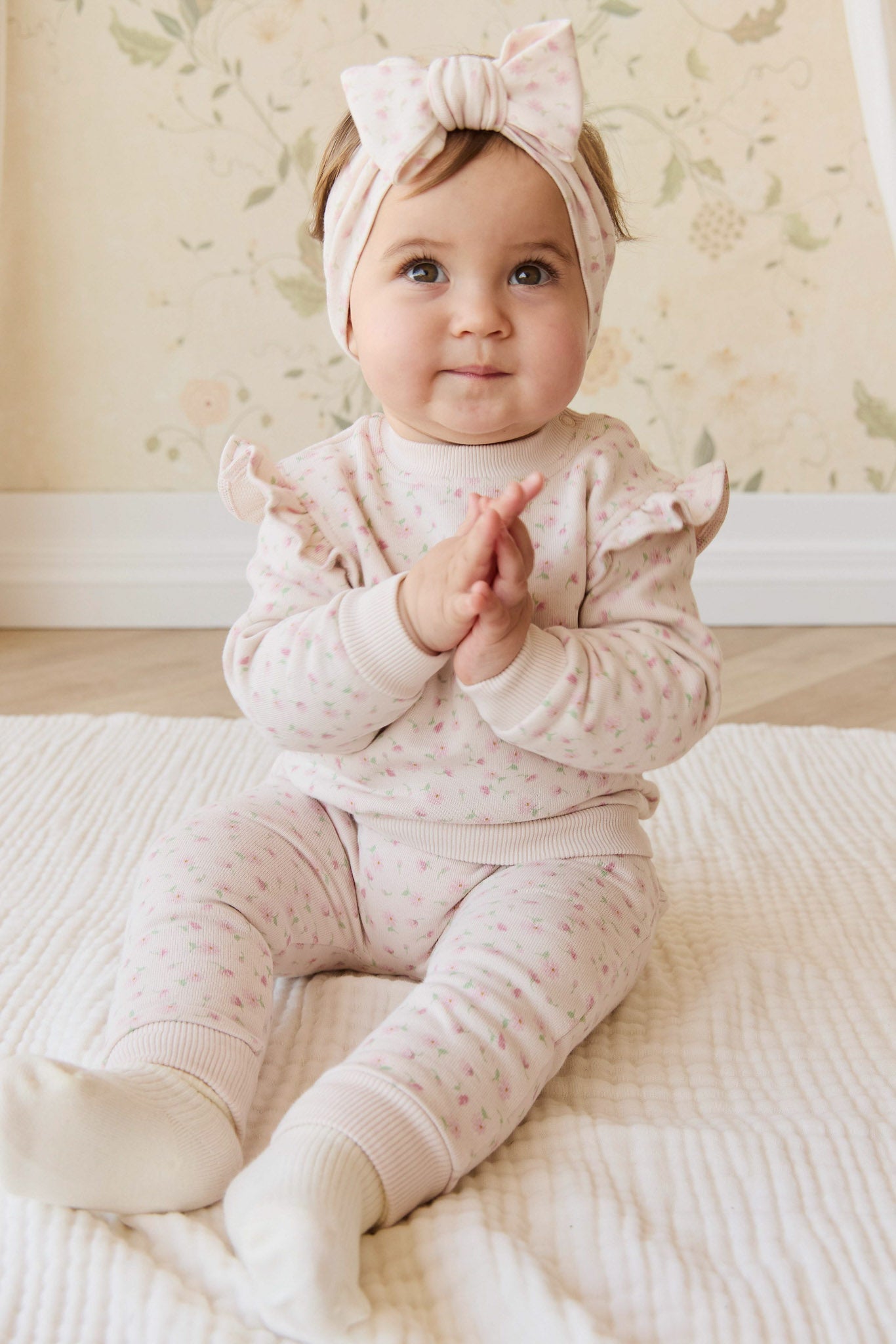 Organic Cotton Lilith Track Pant - Victoria Blush – Jamie Kay USA