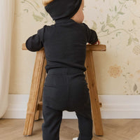 Organic Cotton Modal Long Sleeve Bodysuit - Ebony Childrens Bodysuit from Jamie Kay USA