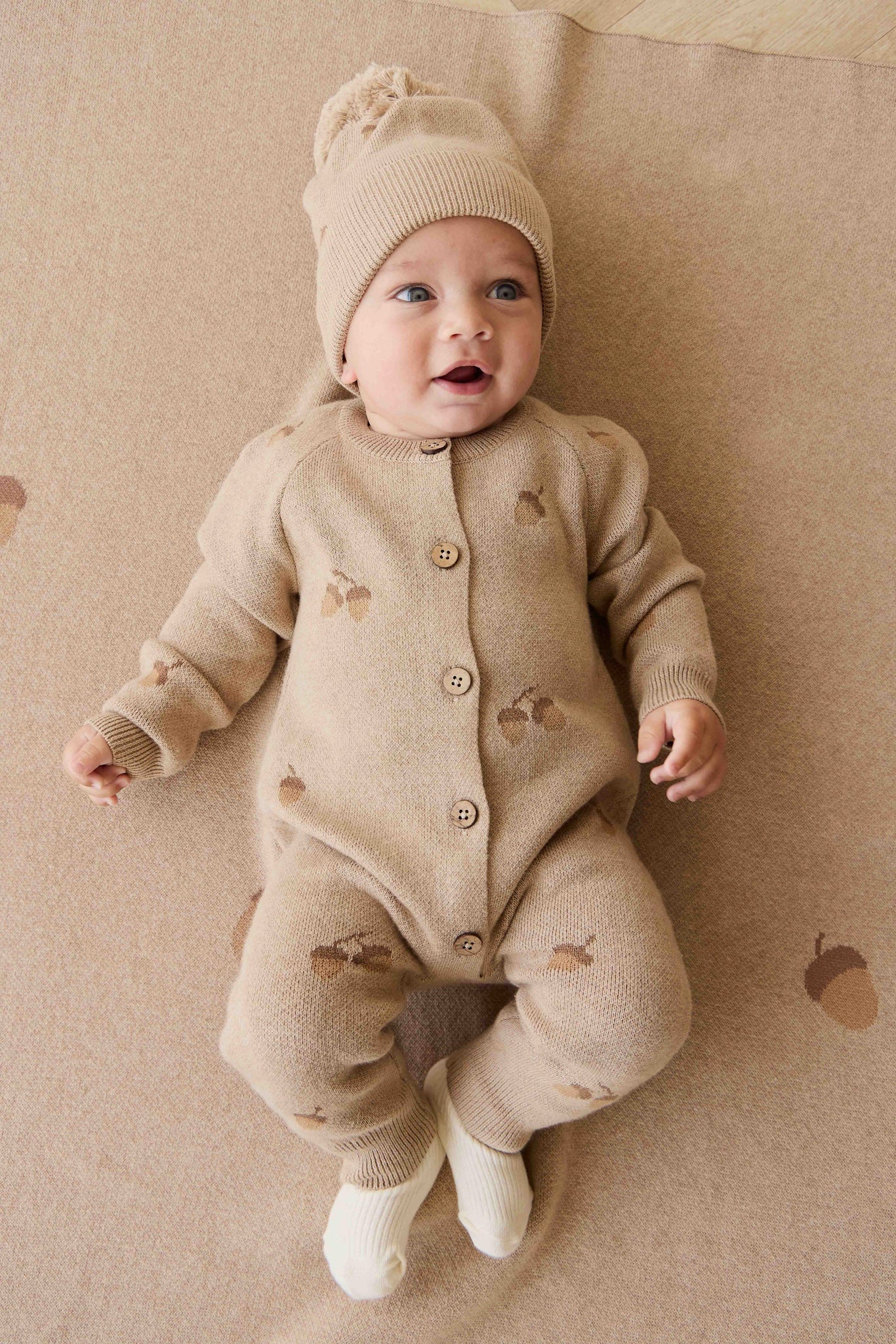 Easton Onepiece - Forest Acorns Cashew Marle – Jamie Kay USA