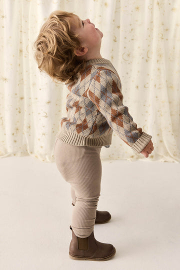 Organic Cotton Modal Everyday Legging - Vintage Taupe Childrens Legging from Jamie Kay USA
