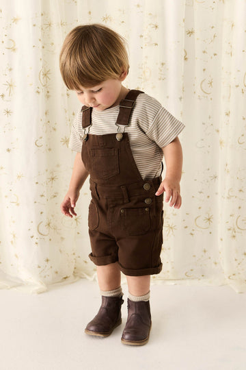 Chase Short Overall - Dark Coffee Childrens Overall from Jamie Kay USA