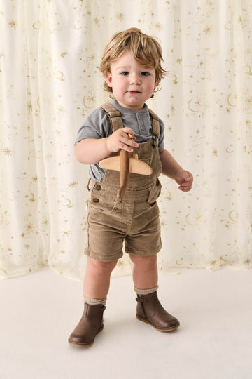 Casey Short Cord Overall - Vintage Taupe Childrens Overall from Jamie Kay USA