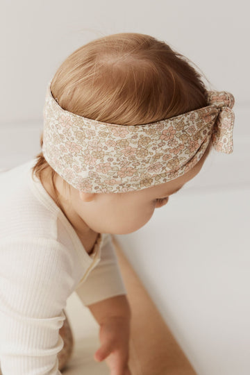 Organic Cotton Headband - Chloe Egret Childrens Headband from Jamie Kay USA