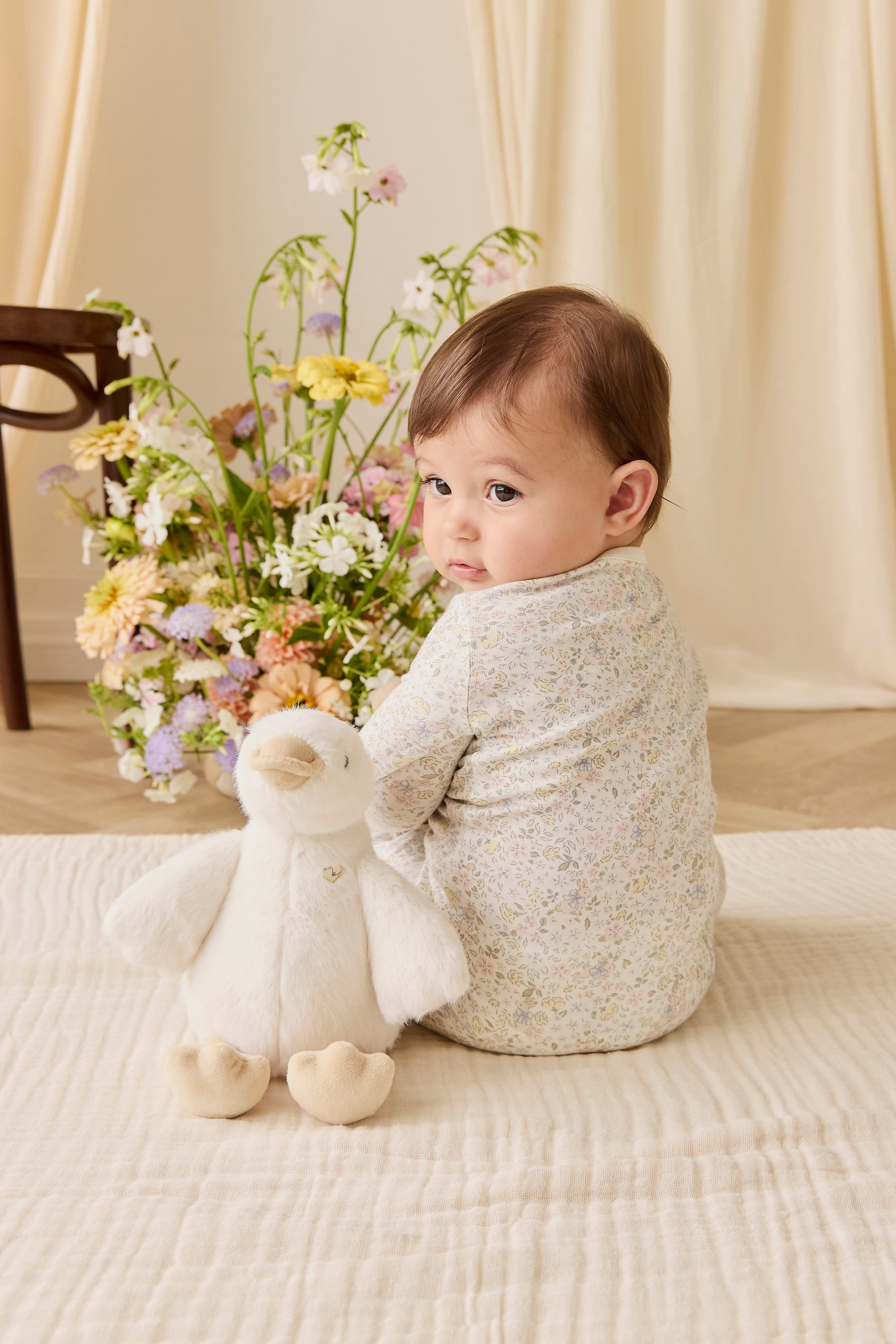 キミー　kayme ケイミー ワンピース ボタニカル 花柄 Organic Cotton Jude Onepiece-Cottage Garden – Jamie Kay USA