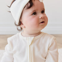 Organic Cotton Modal Lilian Headband - Milk Childrens Headband from Jamie Kay USA