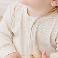 Organic Cotton Modal Frankie Onepiece - Oatmeal Marle Childrens Onepiece from Jamie Kay USA