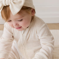 Organic Cotton Modal Frankie Onepiece - Oatmeal Marle Childrens Onepiece from Jamie Kay USA
