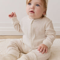 Organic Cotton Modal Frankie Onepiece - Oatmeal Marle Childrens Onepiece from Jamie Kay USA