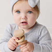 Organic Cotton Modal Lilian Headband - Light Grey Marle Childrens Headband from Jamie Kay USA