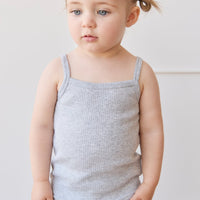 Organic Cotton Modal Elisa Bike Short - Light Grey Marle Childrens Short from Jamie Kay USA
