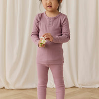 Organic Cotton Modal Everyday Legging - Woodrose Childrens Legging from Jamie Kay USA