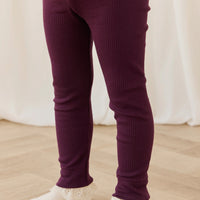 Organic Cotton Modal Everyday Legging - Fig Childrens Legging from Jamie Kay USA