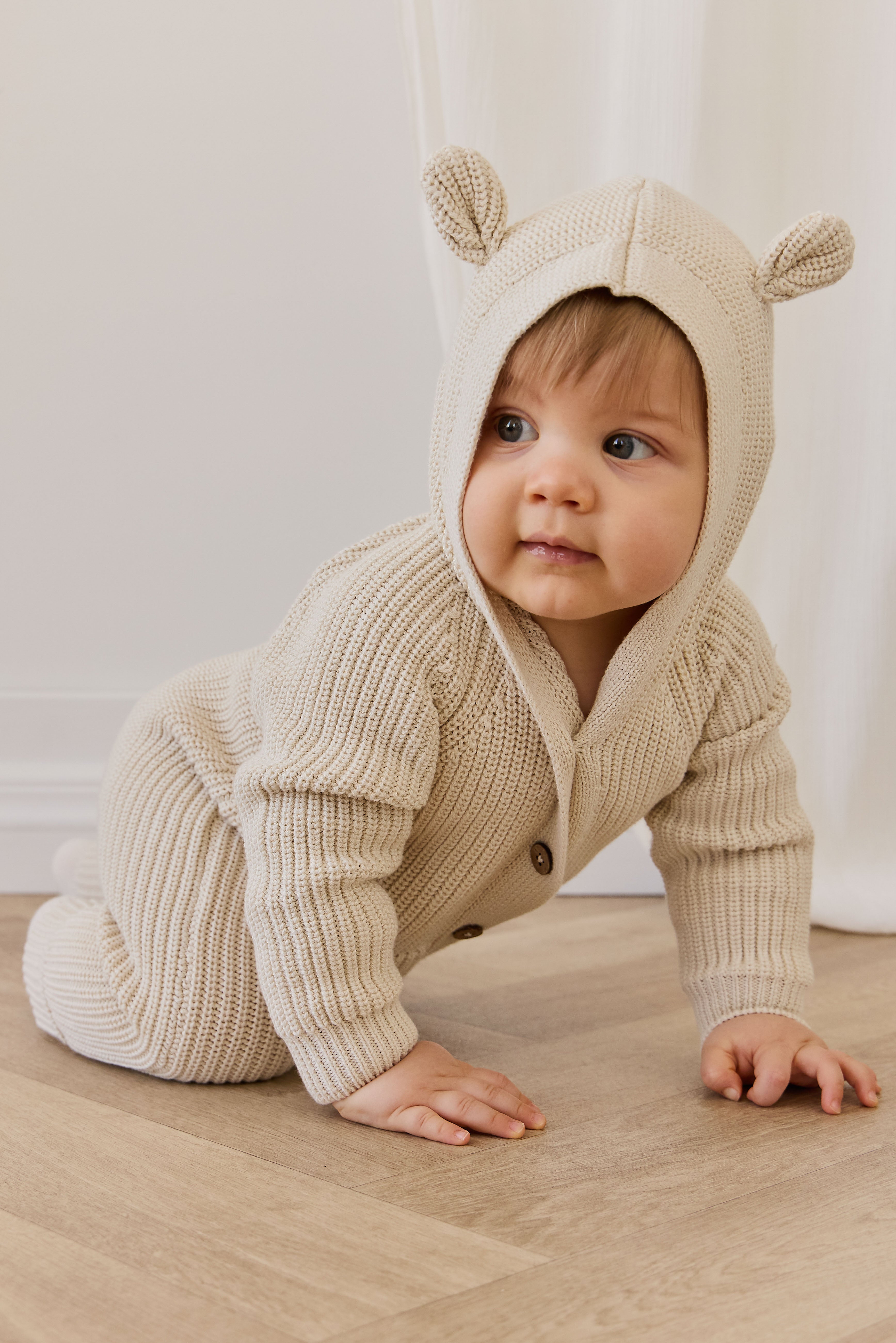 Bear Knit Onepiece - Vanilla – Jamie Kay USA