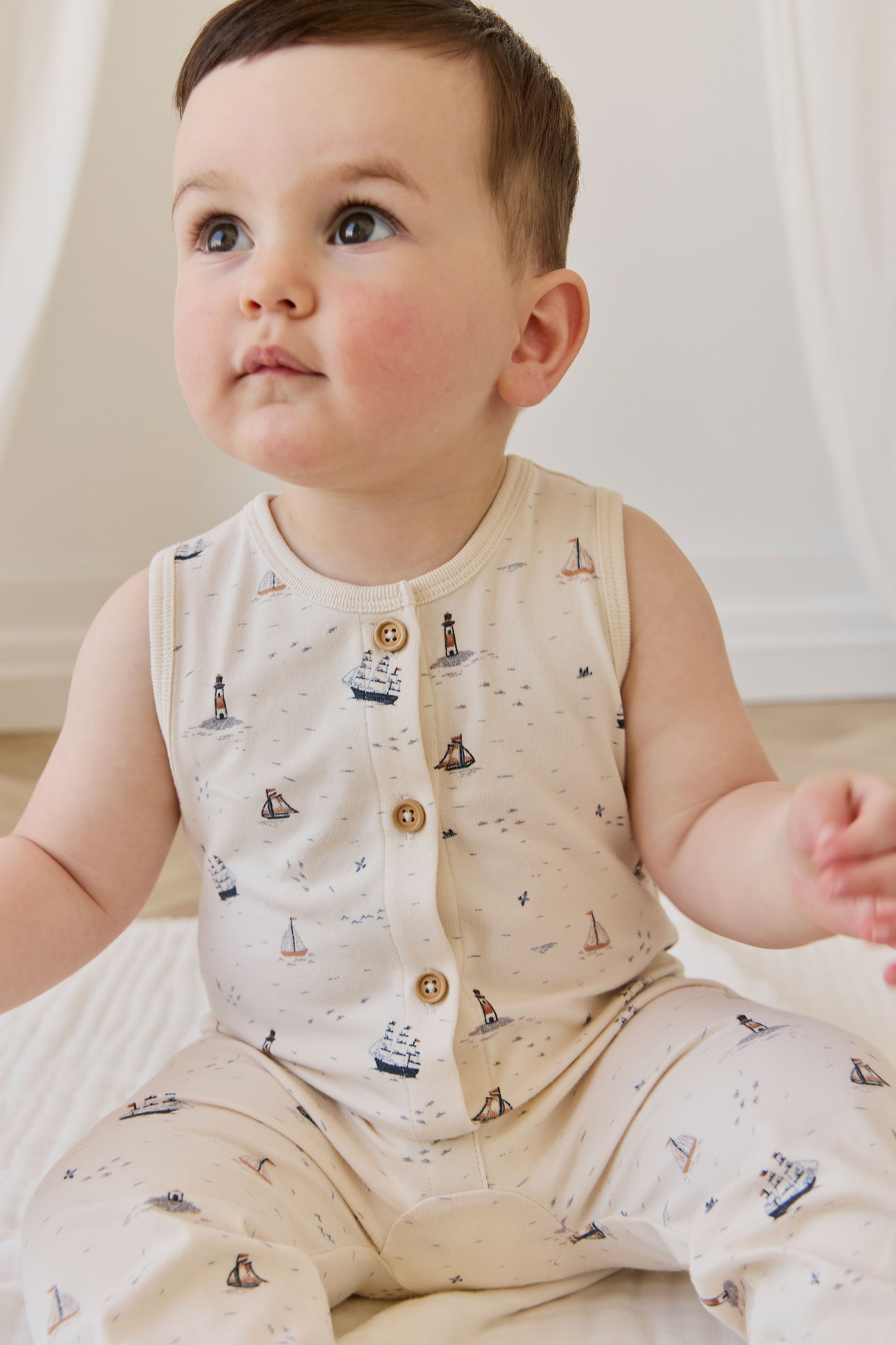 Organic Cotton Rupert Onepiece-Sailing Day – Jamie Kay USA