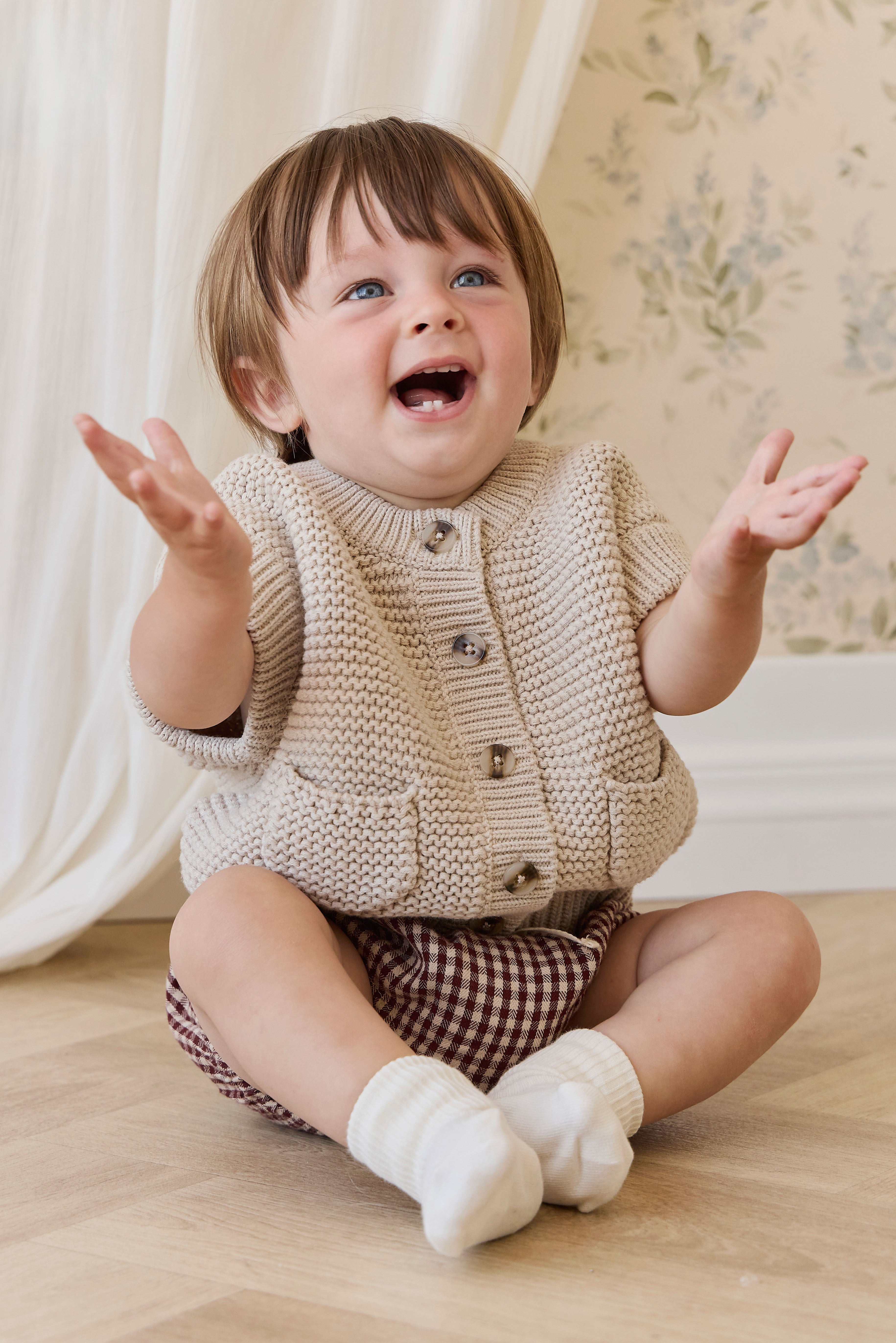 Organic Cotton Gabriel Bloomer-Cinnamon Gingham – Jamie Kay USA