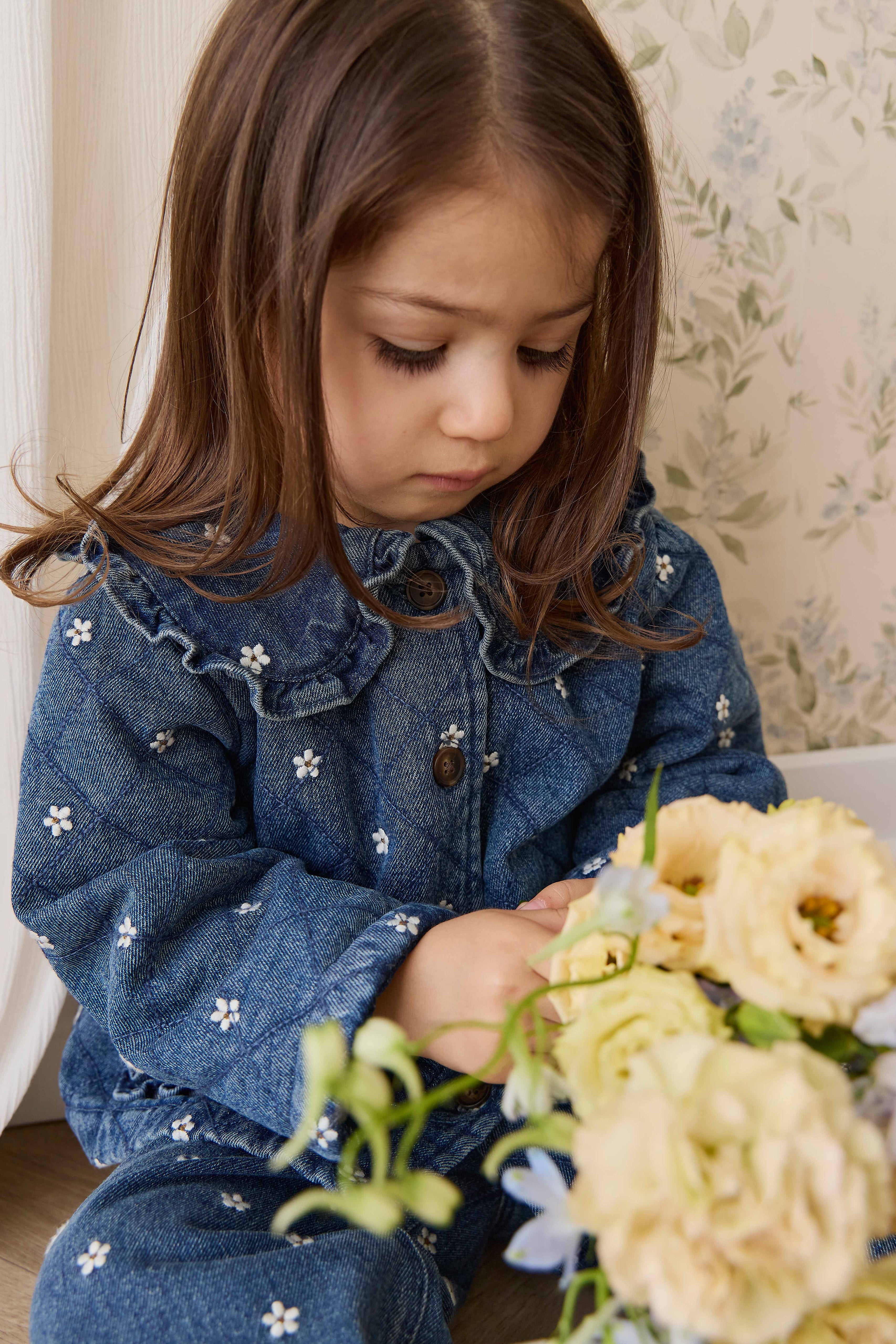 Amandine Jacket-Josie Floral Denim – Jamie Kay USA