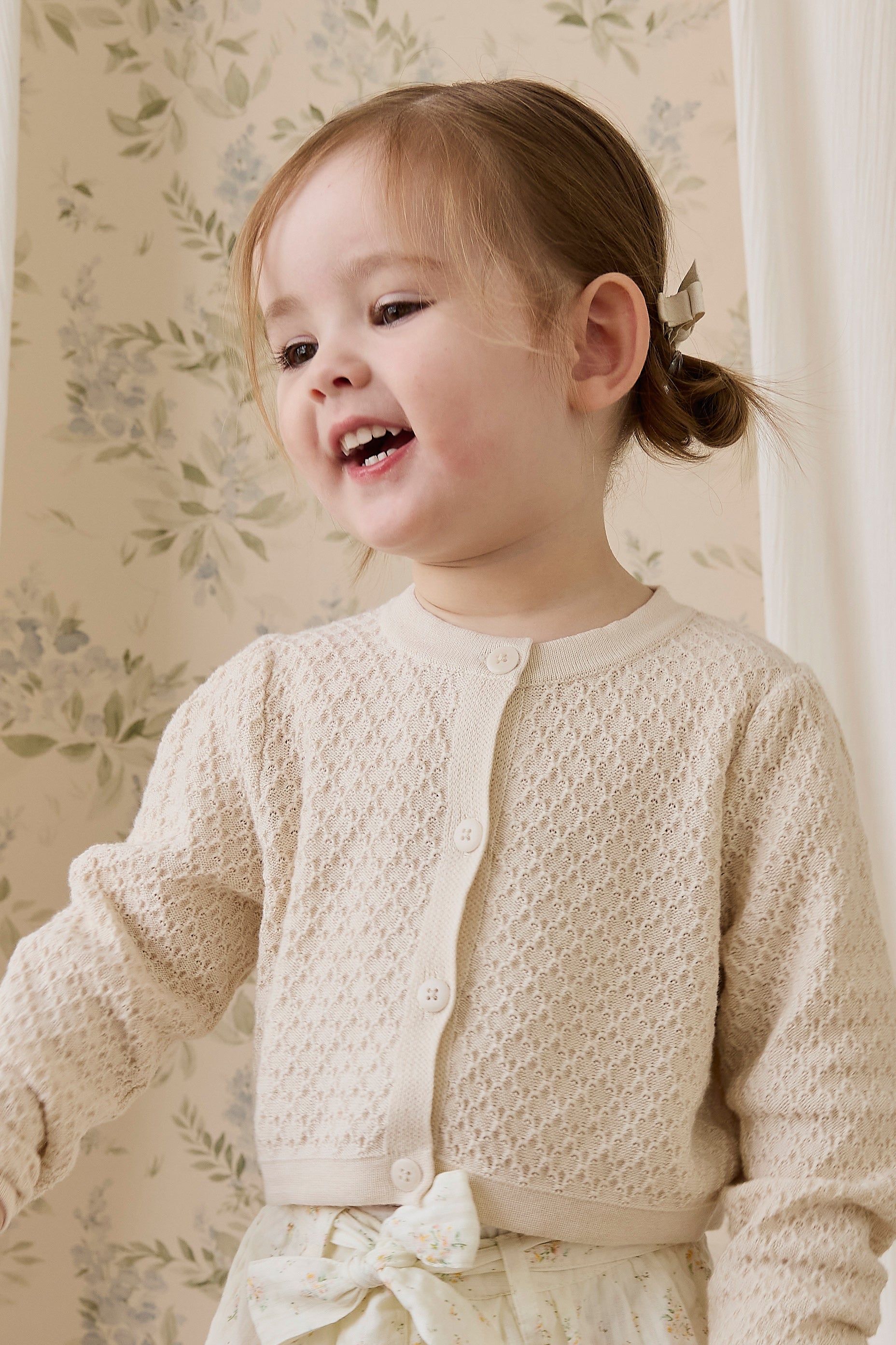 OVAL☆mohair kid cardigan Jane Clementine Cardigan-Vanilla – Jamie Kay USA