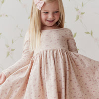 Organic Cotton Tallulah Dress - Cindy Whisper Pink Childrens Dress from Jamie Kay USA