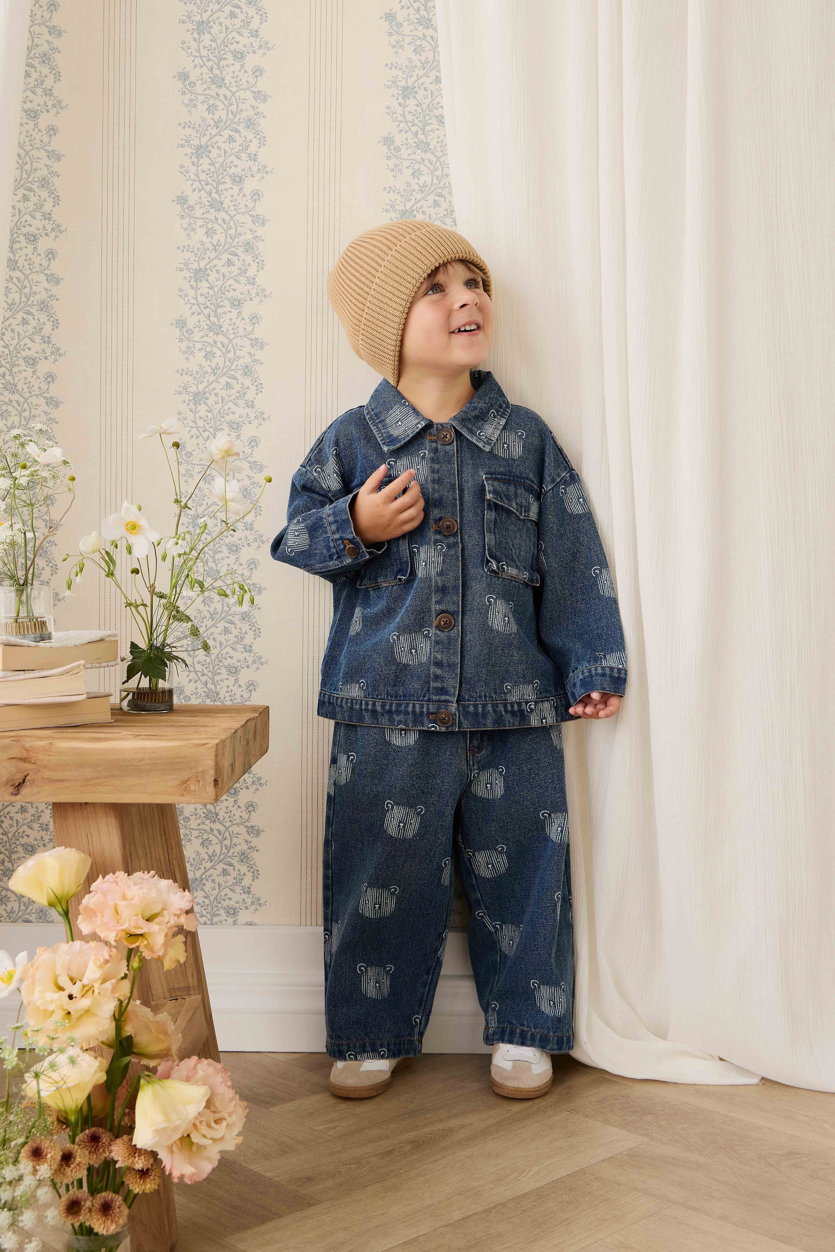 Nicolai Jacket - Teddy Face Denim – Jamie Kay USA