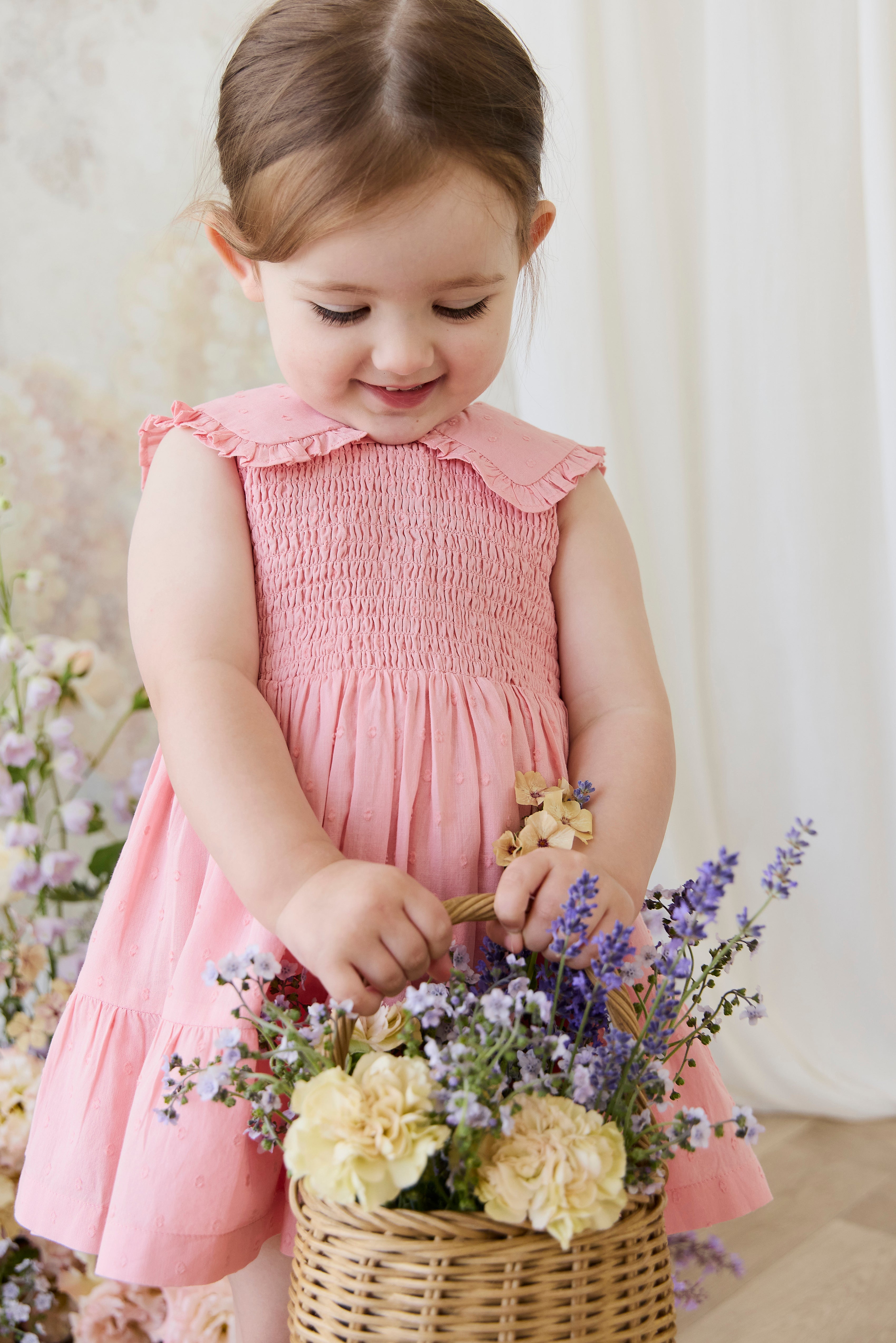 Organic Cotton Claudine Dress - Swiss Pink – Jamie Kay USA