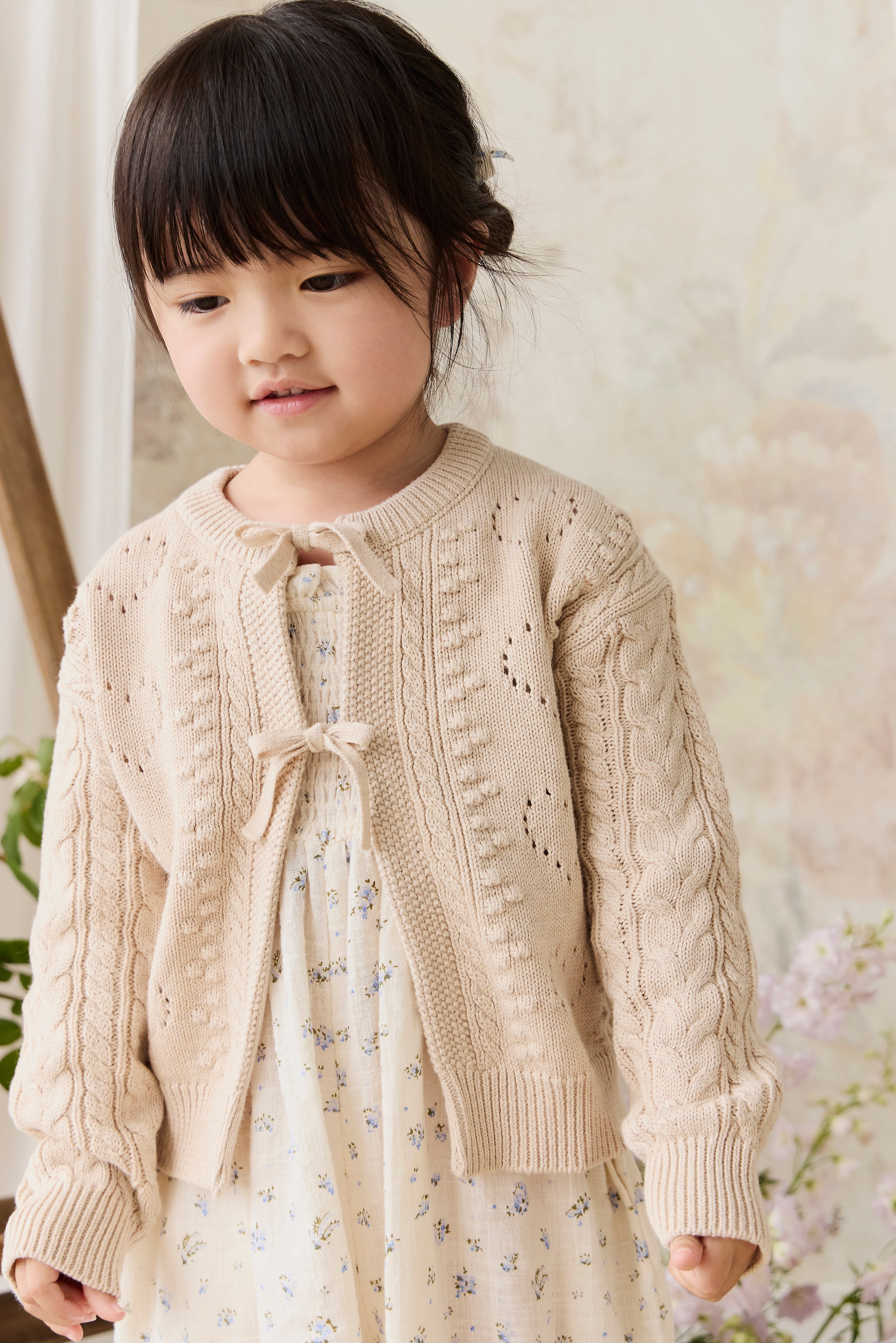 Josephine Cardigan - Light Oatmeal Marle – Jamie Kay USA