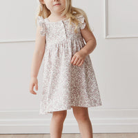 Organic Cotton Sienna Dress - Posy Floral Childrens Dress from Jamie Kay USA