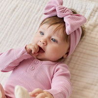 Organic Cotton Modal Long Sleeve Bodysuit - Dahlia Childrens Bodysuit from Jamie Kay USA
