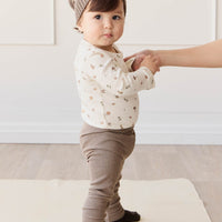 Organic Cotton Modal Legging - Brownie Marle Childrens Legging from Jamie Kay USA