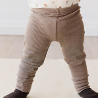 Organic Cotton Modal Legging - Brownie Marle Childrens Legging from Jamie Kay USA