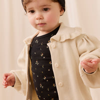 Organic Cotton Modal Marina Long Sleeve Top - Dina Ebony Childrens from Jamie Kay USA