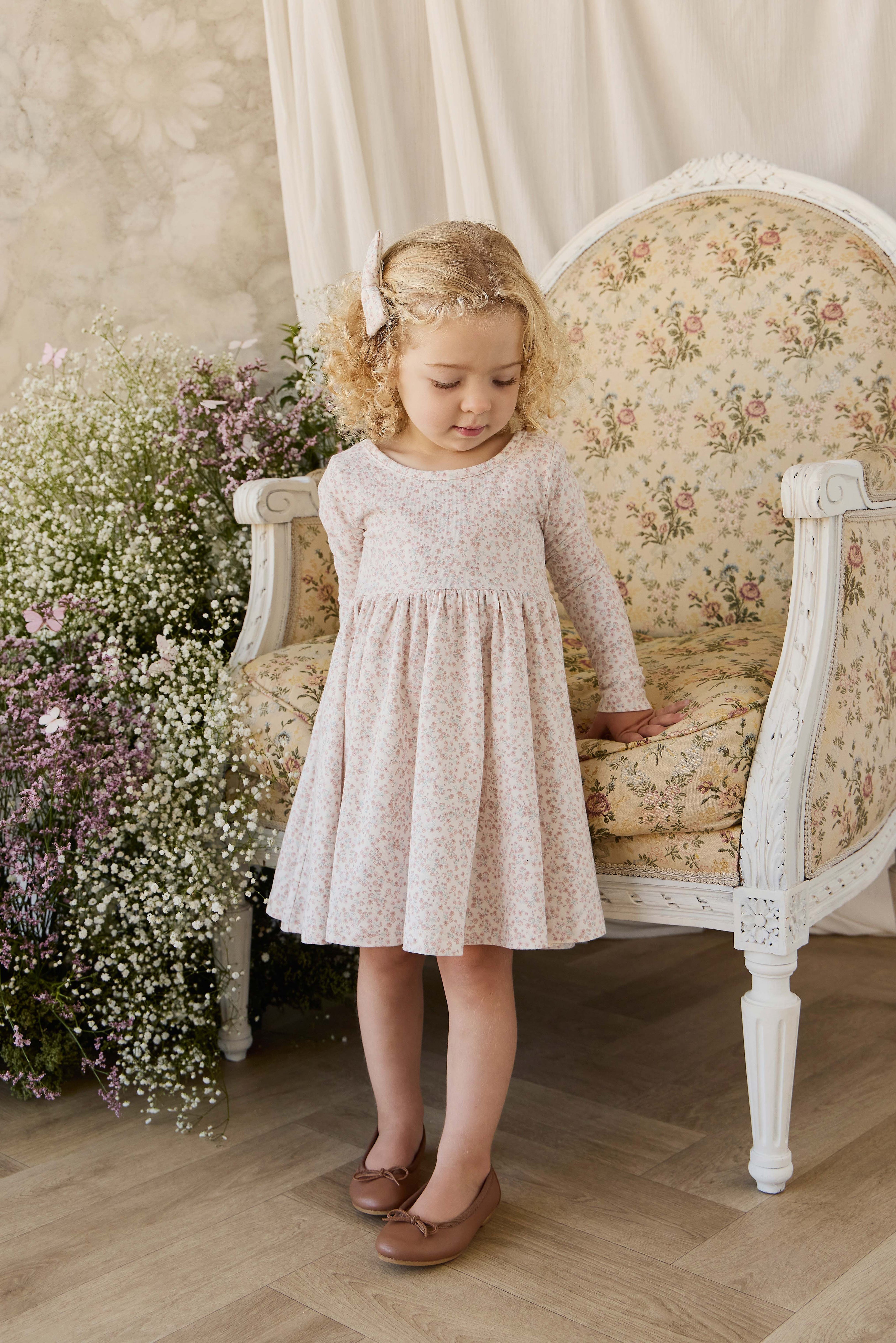 Organic Cotton Tallulah Dress - Posy Milk – Jamie Kay USA