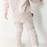 Organic Cotton Morgan Track Pant - Petite Fleur Violet Childrens Pant from Jamie Kay USA