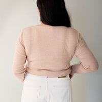 Organic Cotton Modal Womens Long Sleeve Top - Dusky Rose Marle Childrens Womens Top from Jamie Kay USA