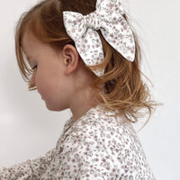 Organic Cotton Bow - Posy Floral Childrens Hair Bow from Jamie Kay USA