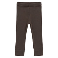 Organic Cotton Modal Legging - Dark Coffee Childrens Legging from Jamie Kay USA
