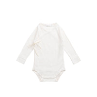 Organic Cotton Modal Marina Long Sleeve Bodysuit - Icing Marle Childrens Bodysuit from Jamie Kay USA